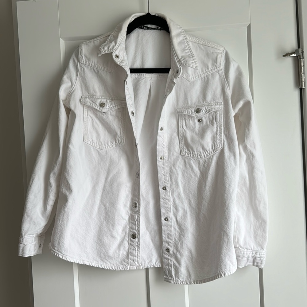 Zara white jean jacket M